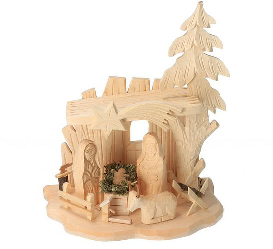 vánoční dřevěný betlém